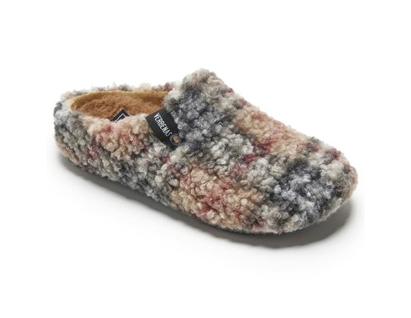 PANTUFLAS FUN VERBENAS YORK PLAID BORREGO