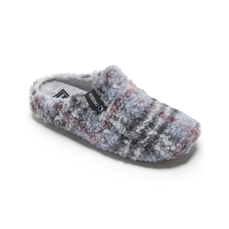 PANTUFLAS FUN VERBENAS YORK PLAID BORREGO