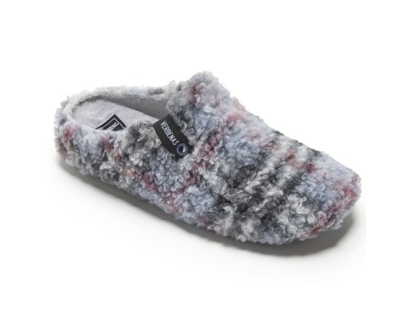 PANTUFLAS FUN VERBENAS YORK PLAID BORREGO