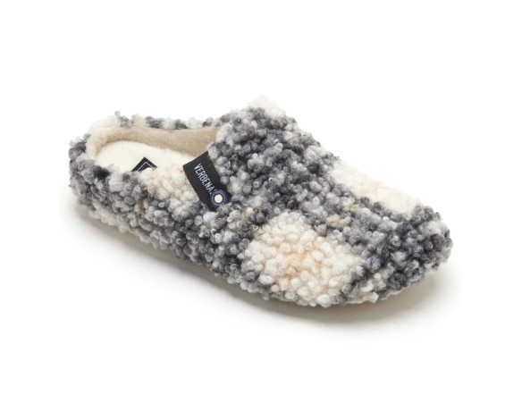 PANTUFLAS FUN VERBENAS YORK PLAID BORREGO