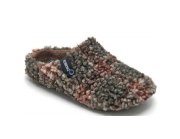 PANTUFLAS FUN VERBENAS YORK PLAID BORREGO