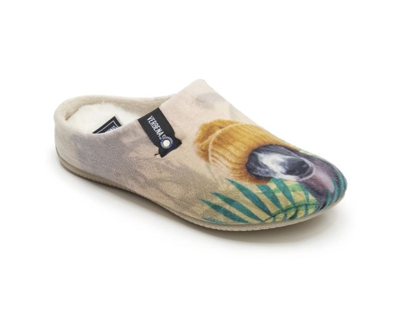 PANTUFLAS FUN VERBENAS YORK ANIMAL PELO